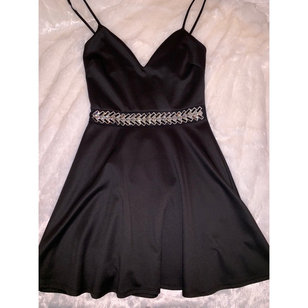 Black mini dress